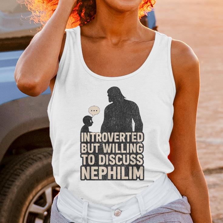 Introverted But Willing To Discuss Nephilim Tee Unisex Tank Top