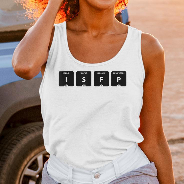 ISFP Adventurer Personality Type Periodic Table Introvert Unisex Tank Top