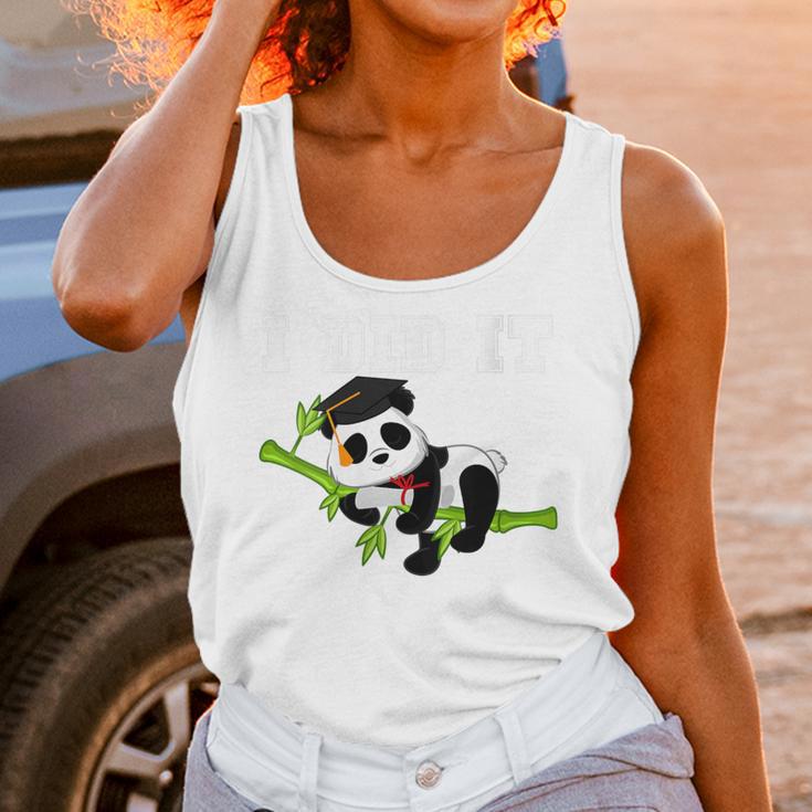 I Did It Kawaii Panda With Graduation Cap Diploma Unisex Tank Top