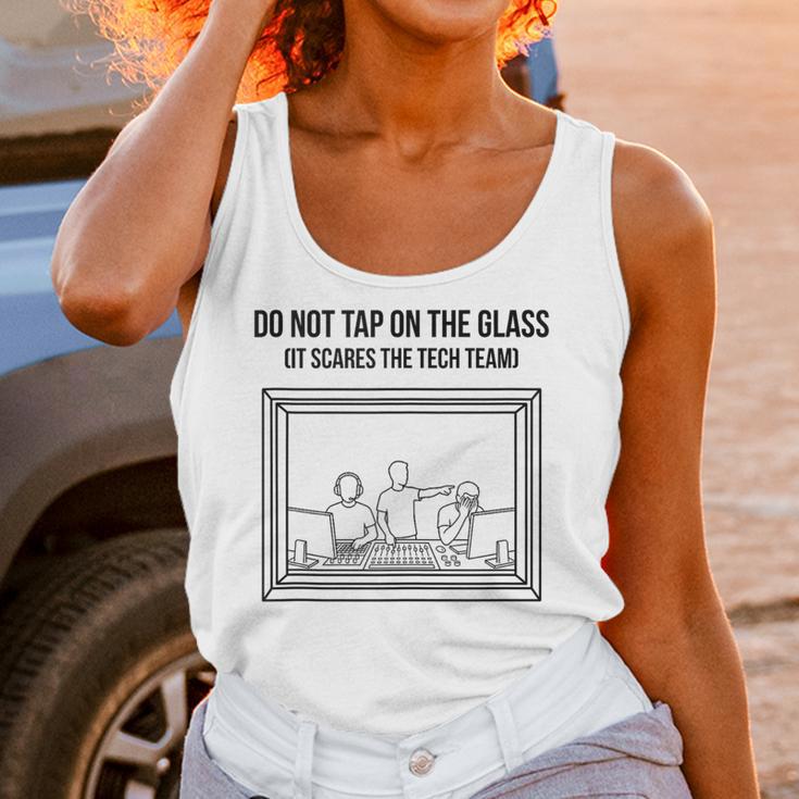 Do Not Tap On The Glass Sound Booth Introvert Unisex Tank Top Do Not Tap On The Glass Sound Booth Introvert Unisex Tank Top