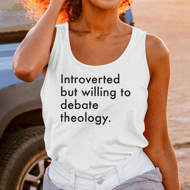 Theology Introvert Christian Conversation Starters Unisex Tank Top Theology Introvert Christian Conversation Starters Unisex Tank Top