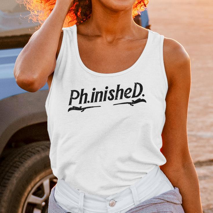 Phd Phinished Shirt Doctorate Graduation Students Unisex Tank Top