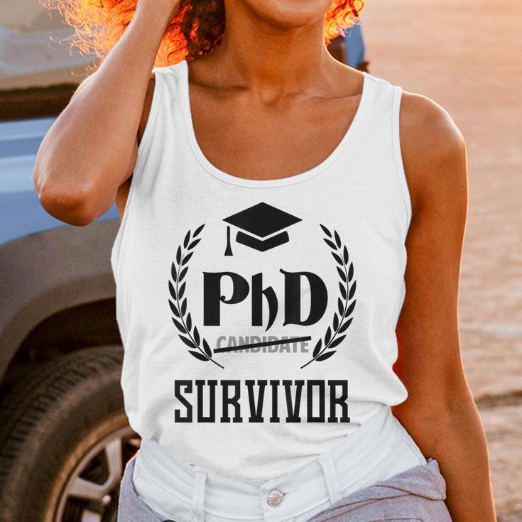 PHD Survivor T-Shirt Graduation Student Teacher For Men Women Kids Unisex Tank Top