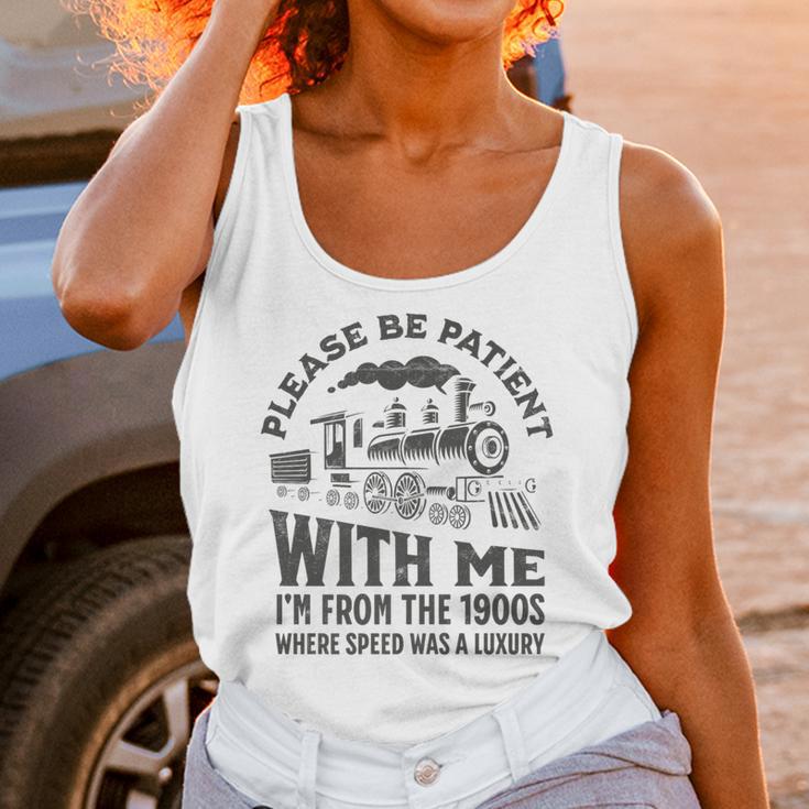 Please Be Patient With Me I'm From The 1900s Funny Train Premium Unisex Tank Top Please Be Patient With Me I'm From The 1900s Funny Train Premium Unisex Tank Top