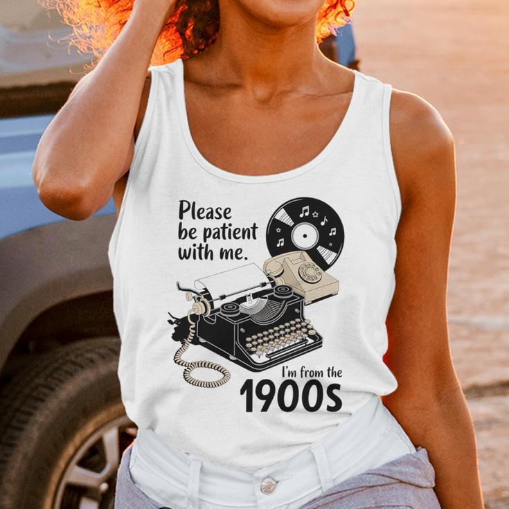 Please Be Patient I'm From The 1900s Sarcastic Joke Premium Tri-Blend Unisex Tank Top