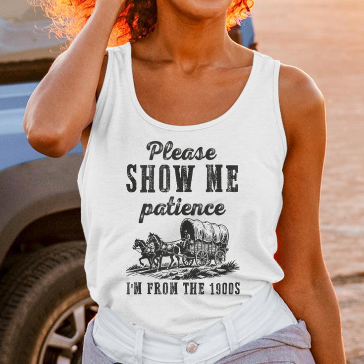 Please Show Me Patience I'm From The 1900s Vintage Horse Unisex Tank Top