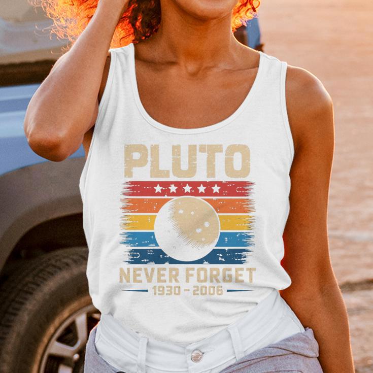 Pluto Never Forget Space Nostalgia Astronomy Humor Premium Tri-Blend Unisex Tank Top