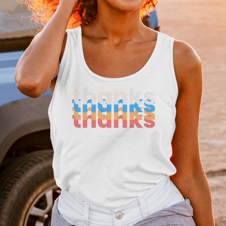 Polite Introvert Thanks But No Thanks Retro Graphic Unisex Tank Top