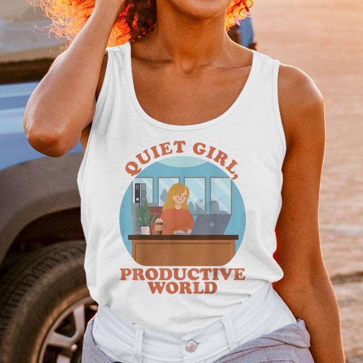 Quiet Girl Productive World Introvert Office Staff Secretary Unisex Tank Top Quiet Girl Productive World Introvert Office Staff Secretary Unisex Tank Top