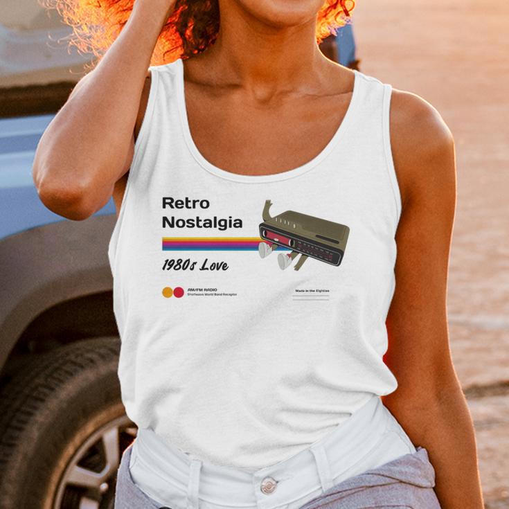Retro Nostalgia 1980s Love Graphic Premium Tri-Blend Unisex Tank Top