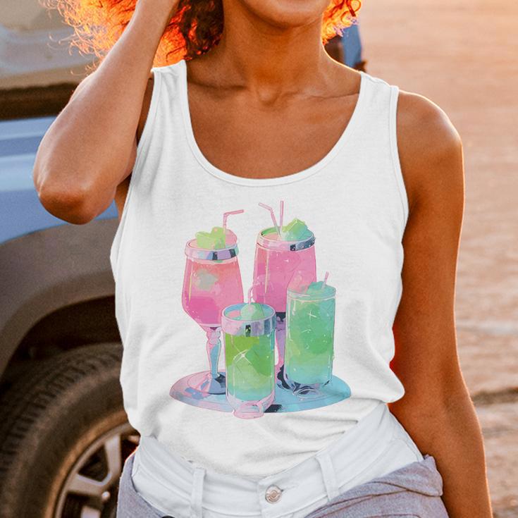 Retro Soft Drinks 80s 90s Nostalgia Cute Anime Aesthetic Tee Unisex Tank Top