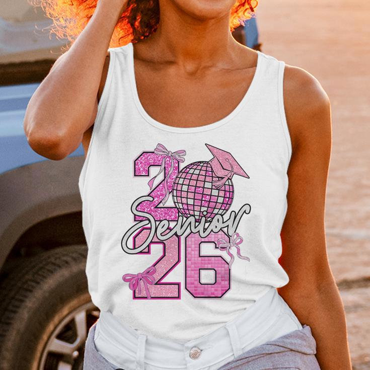 Senior 2026 Graduation Girls Coquette Pink Bow Class Of 2026 Premium Unisex Tank Top