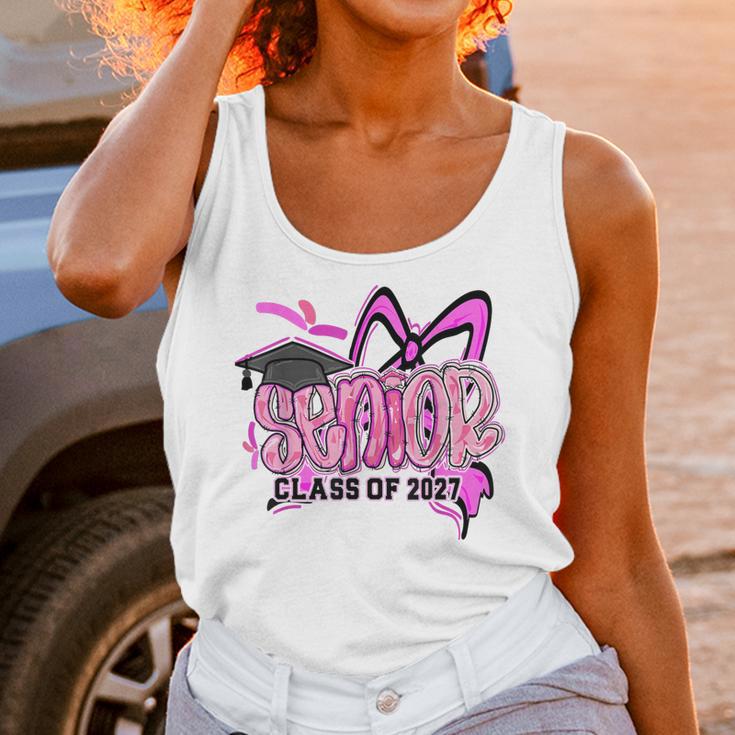 Senior 2027 Class Of 2027 Coquette Girl Pink Graduation 2027 Unisex Tank Top