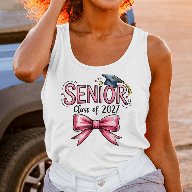 Senior Class Of 2027 Coquette Pink Bow Graduation 2027 Girls Unisex Tank Top
