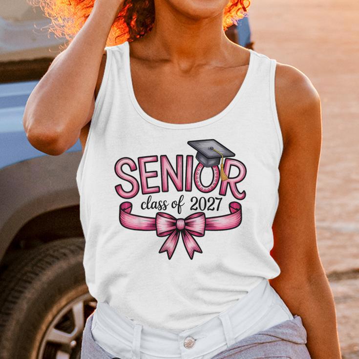 Senior Class Of 2027 Coquette Pink Bow Graduation 2027 Women Unisex Tank Top