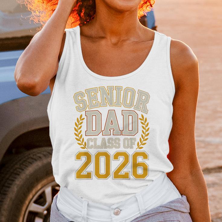 Senior Dad Class Of 2026 Purple Yellow Vintage Graduation Unisex Tank Top