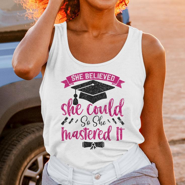 She Believed She Could So She Mastered It Graduation Unisex Tank Top