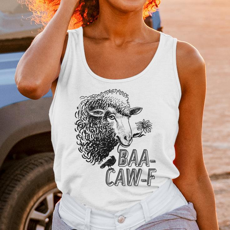 Sheep Baa Crow Caw Back Off Pun Tee For Introverts & Teens Unisex Tank Top