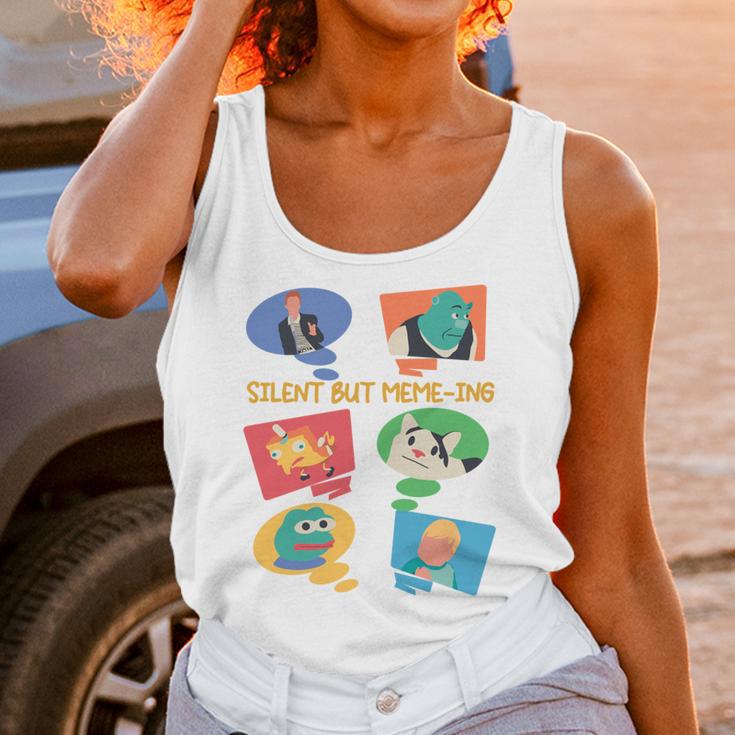 Silent But Meme-Ing Introvert Anti People Antisocial Quiet Unisex Tank Top Silent But Meme-Ing Introvert Anti People Antisocial Quiet Unisex Tank Top