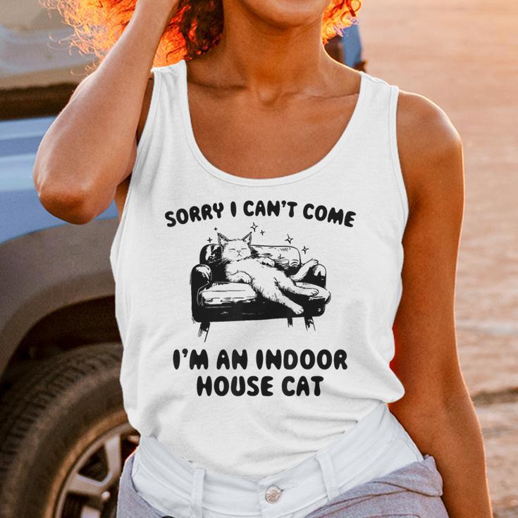 Sorry I Can't Go I'm An Indoor Cat Introvert Saying Unisex Tank Top Sorry I Can't Go I'm An Indoor Cat Introvert Saying Unisex Tank Top