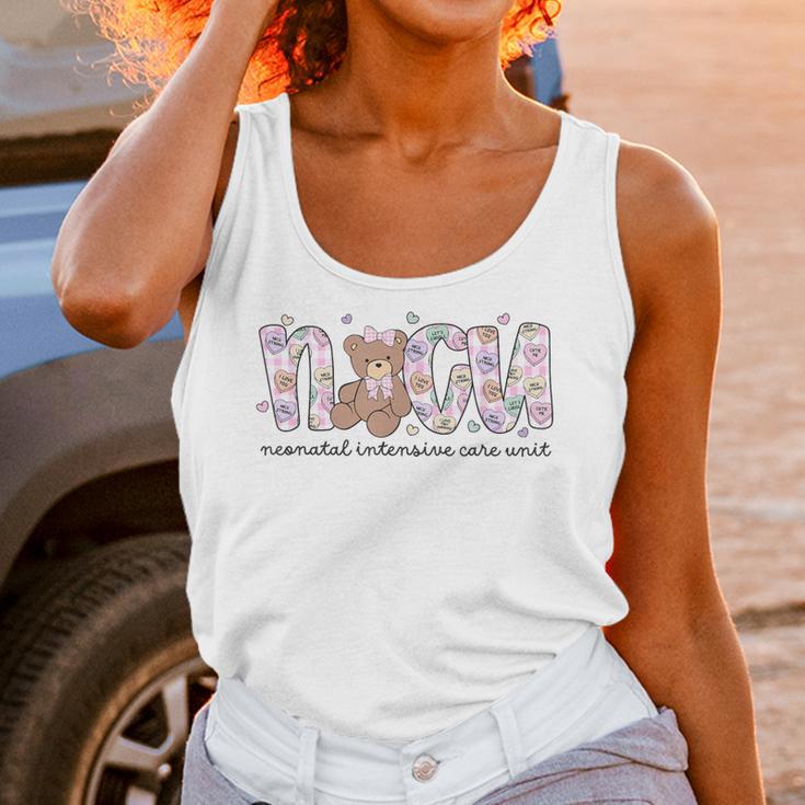 Valentines Day NICU Nurse Cute Bear Neonatal ICU Graduation Unisex Tank Top
