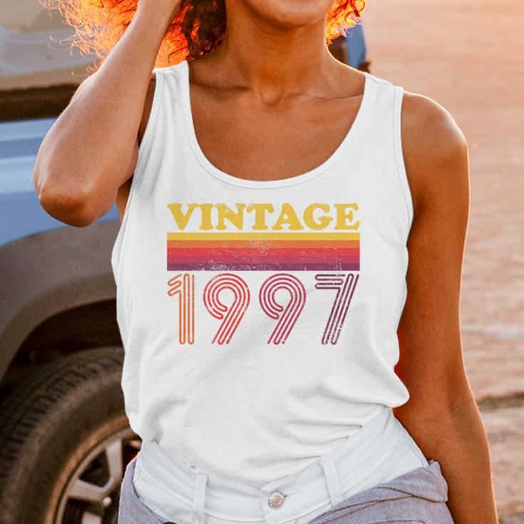 Vintage 1997 Retro Style 90's Born Nostalgia Vibes Birthday Premium Tri-Blend Unisex Tank Top
