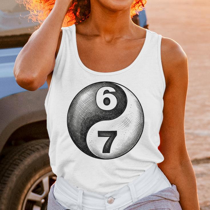Vintage 6 7 Sketch Yin Yang Namaste Six Seven Nostalgia Unisex Tank Top