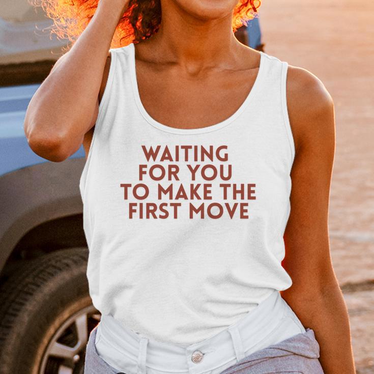 Waiting For You To Make The First Move Introvert Minimal Unisex Tank Top Waiting For You To Make The First Move Introvert Minimal Unisex Tank Top