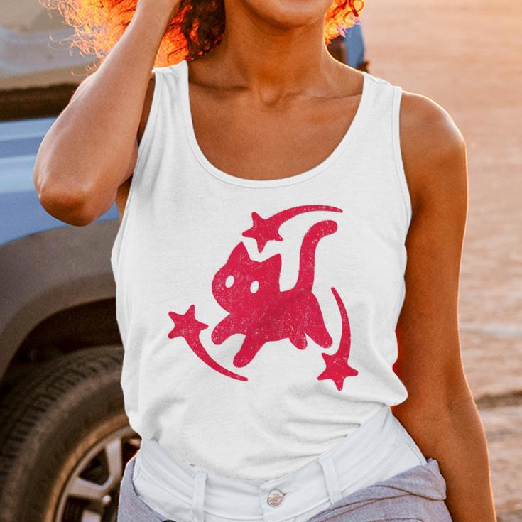 Yk2 Grunge Scary Cat With Shooting Stars 90s Nostalgia Unisex Tank Top