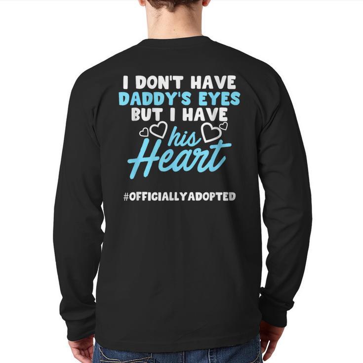 Adoption Announcement Day Dad Heart Small Long Sleeve T-Shirt Back Print