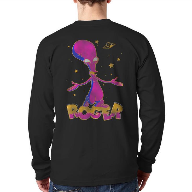 American Dad Outer Space Roger Cartoon Long Sleeve T-Shirt Back Print