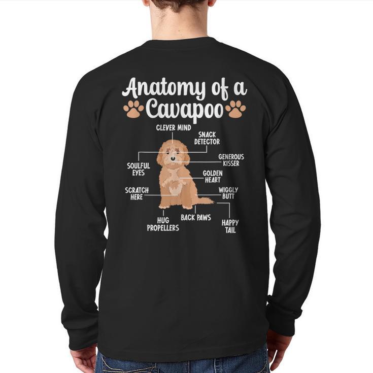 Anatomy Of A Cavapoo Dog Cavapoo Owner Cavapoo Dad Long Sleeve T-Shirt Back Print