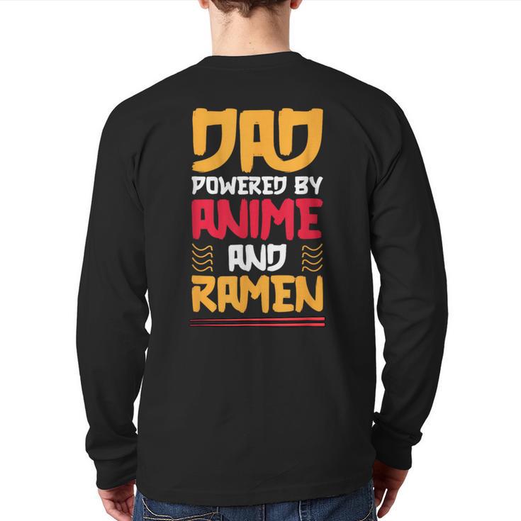 Anime Fathers Day Japanese Manga Otaku Kawaii Anime Dad Long Sleeve T-Shirt Back Print