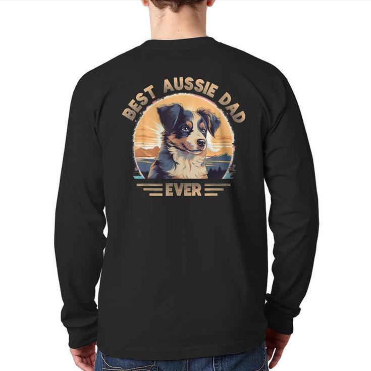 Aussie DAD Australian Shepherd Long Sleeve T-Shirt Back Print