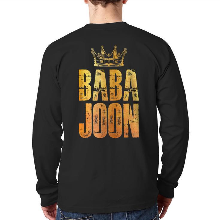 Baba Joon Persian Dad Iran Quote Iranian Fathers Day Long Sleeve T-Shirt Back Print