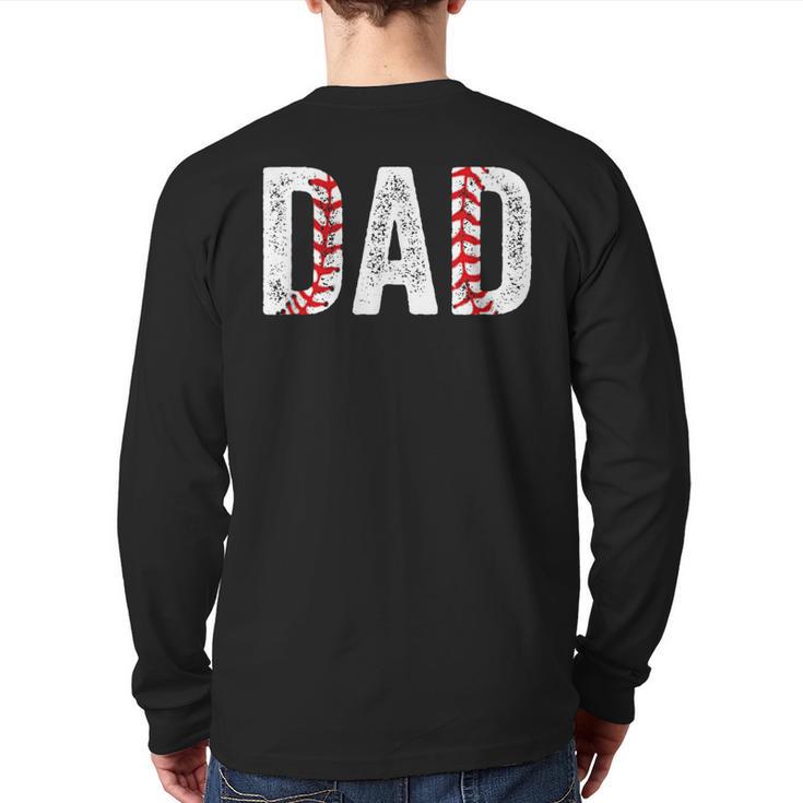 Baseball Dad Joke Sayings Fathers Day From Son Long Sleeve T-Shirt Back Print