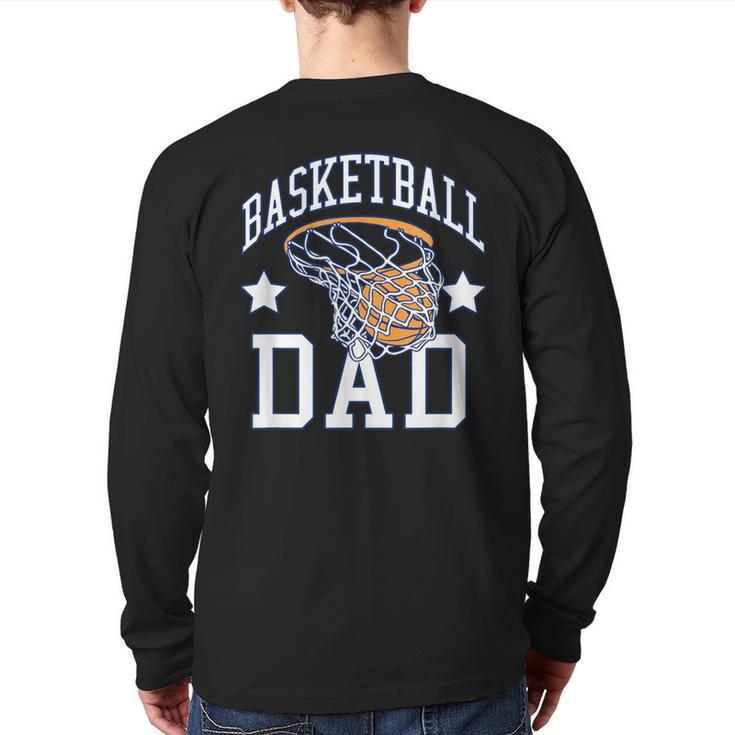 Basketball Dad Coach Sports Fan Long Sleeve T-Shirt Back Print
