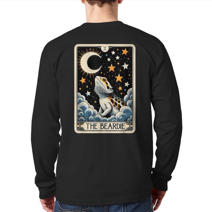 Bearded Dragon Tarot Card Beardie Mom Beardie Dad Men Women Long Sleeve T-Shirt Back Print