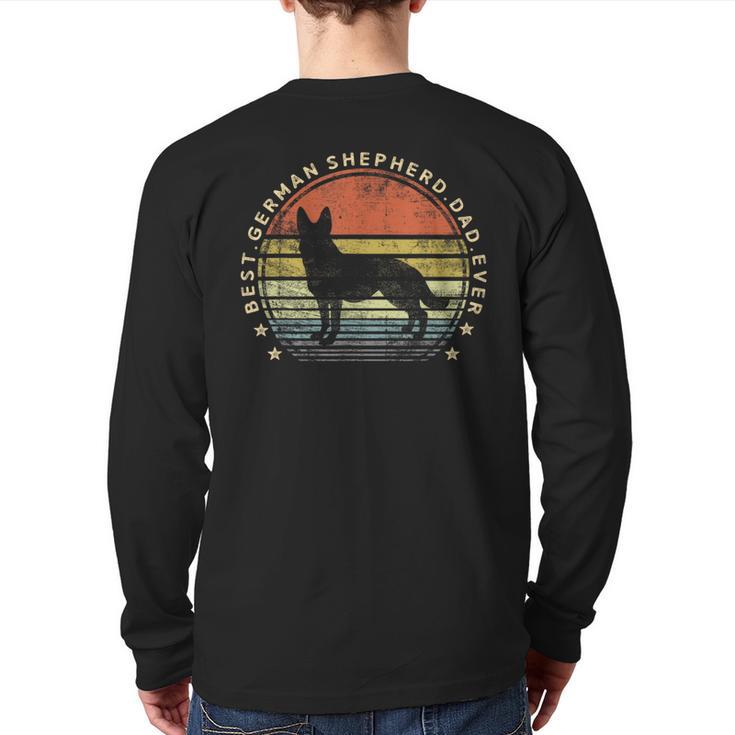 Best German Shepherd Dad Ever Daddy Dog Lover Owner Long Sleeve T-Shirt Back Print