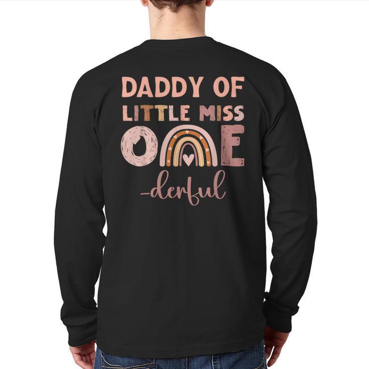 Boho Daddy Of Miss Onederful 1st Birthday Girl Cute Small Long Sleeve T-Shirt Back Print