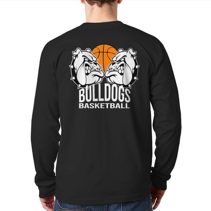 Bulldogs Basketball Shirt Basketball Mom Dad Players Tshirt Long Sleeve T-Shirt Back Print