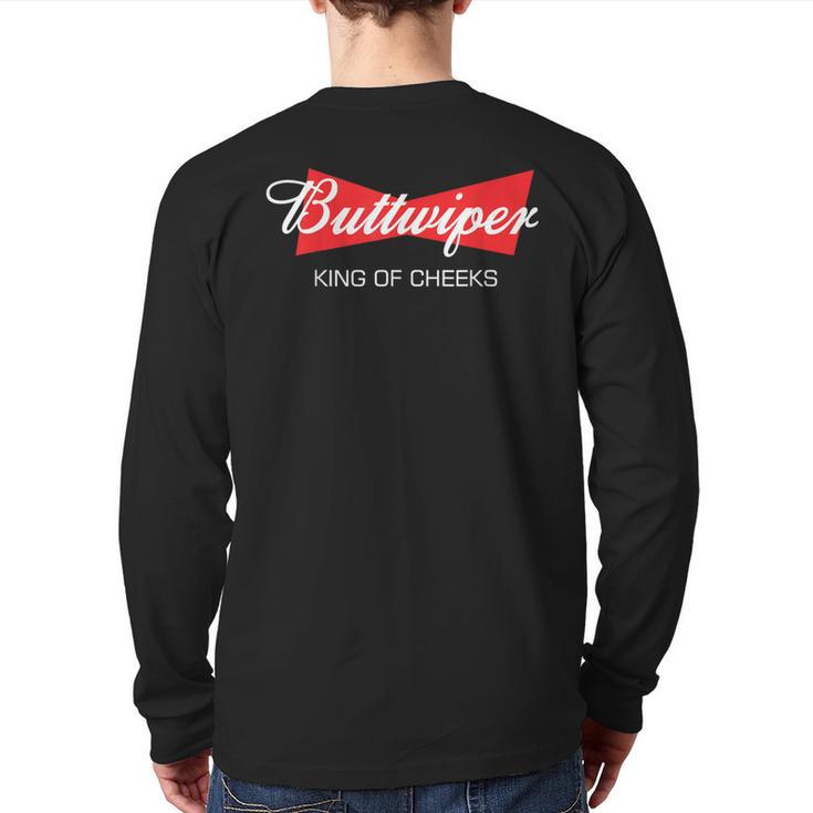 Buttwiper New Dad Beer Inspired Diaper Shower Long Sleeve T-Shirt Back Print
