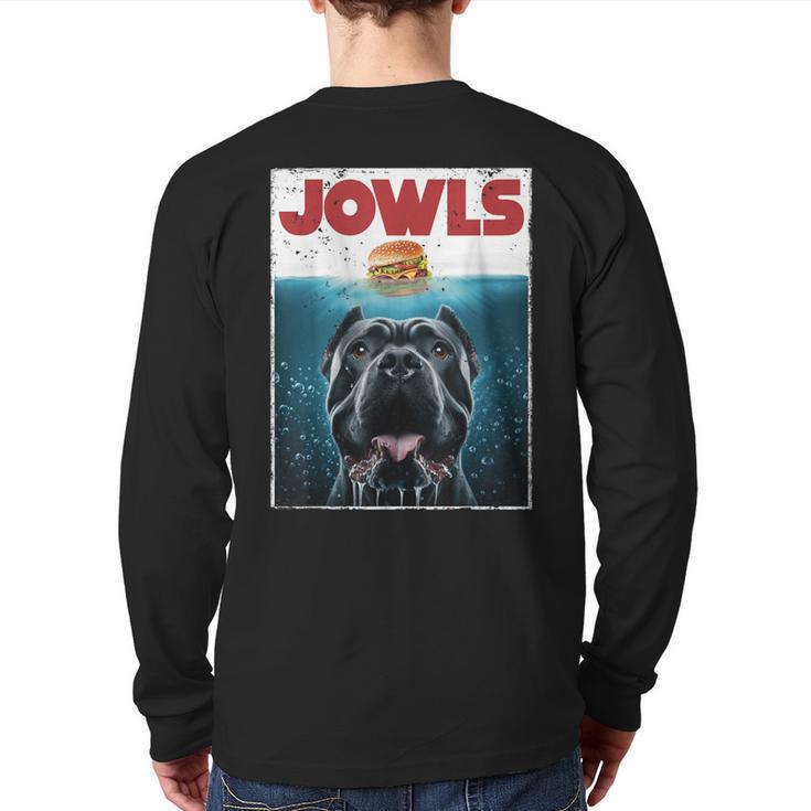 Cane Corso Jowls Top Drool Burger Dog Mom Dog Dad Long Sleeve T-Shirt Back Print