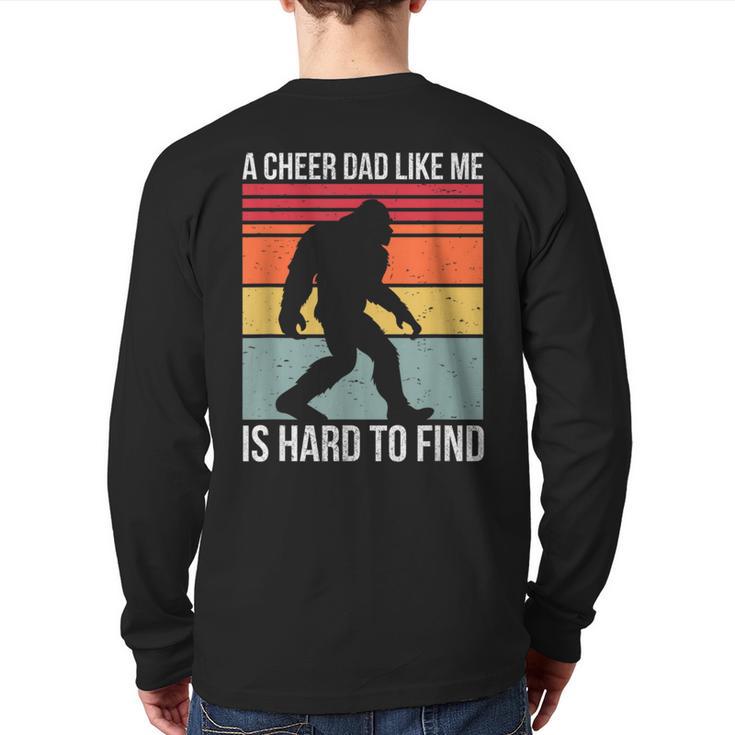 Cheer Dad Cheerleading Bigfoot Long Sleeve T-Shirt Back Print