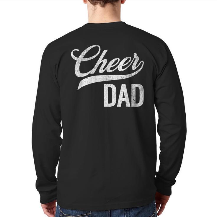 Cheer Dad Green Cheerleading Matching Parents Long Sleeve T-Shirt Back Print