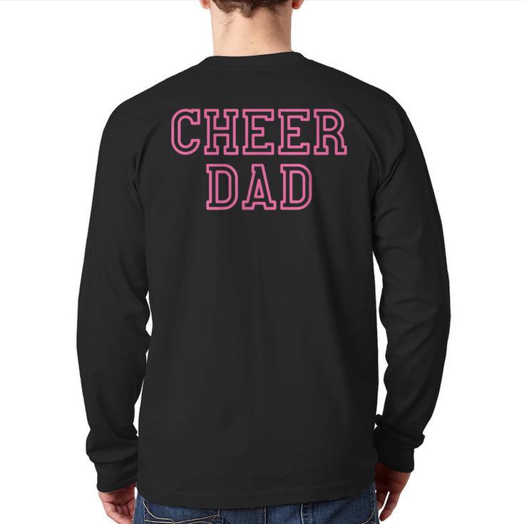 Cheer Dad Pink Cheerleading Long Sleeve T-Shirt Back Print