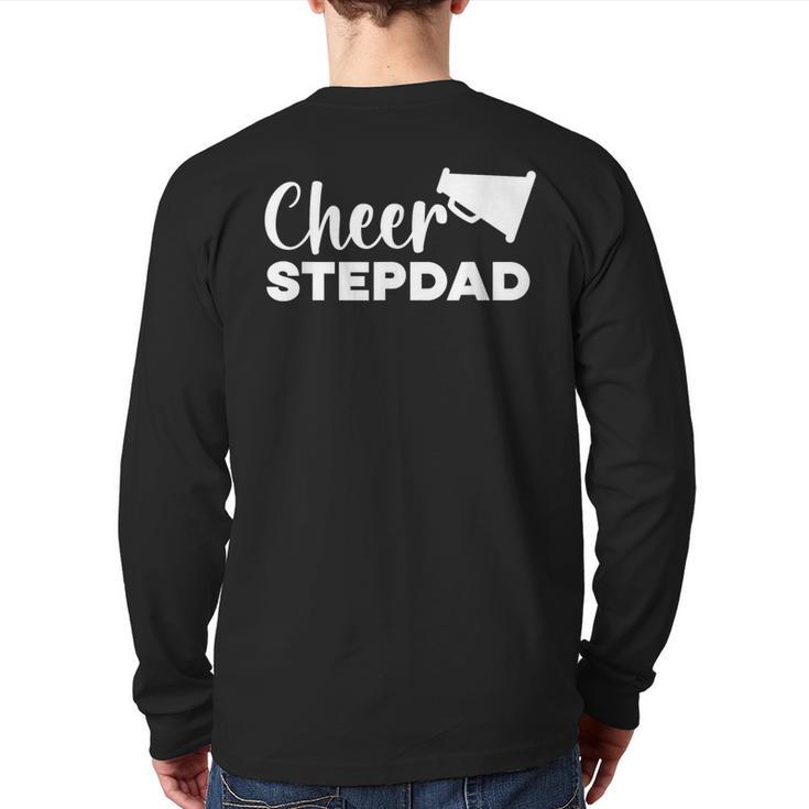 Cheer Stepdad Cheerleading Step Dad Cheerleader Stepfather Long Sleeve T-Shirt Back Print