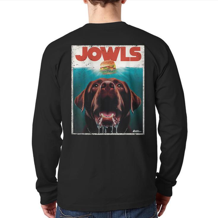 Chocolate Lab Jowls Labrador Retriever Dog Mom Dad Long Sleeve T-Shirt Back Print