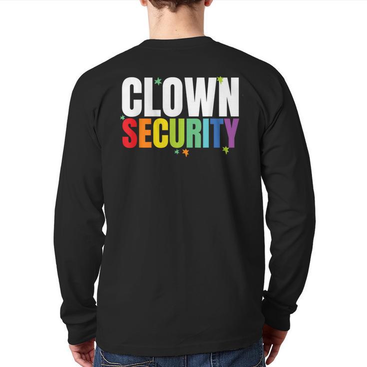 Clown Security Halloween Dad Mom Costume Long Sleeve T-Shirt Back Print