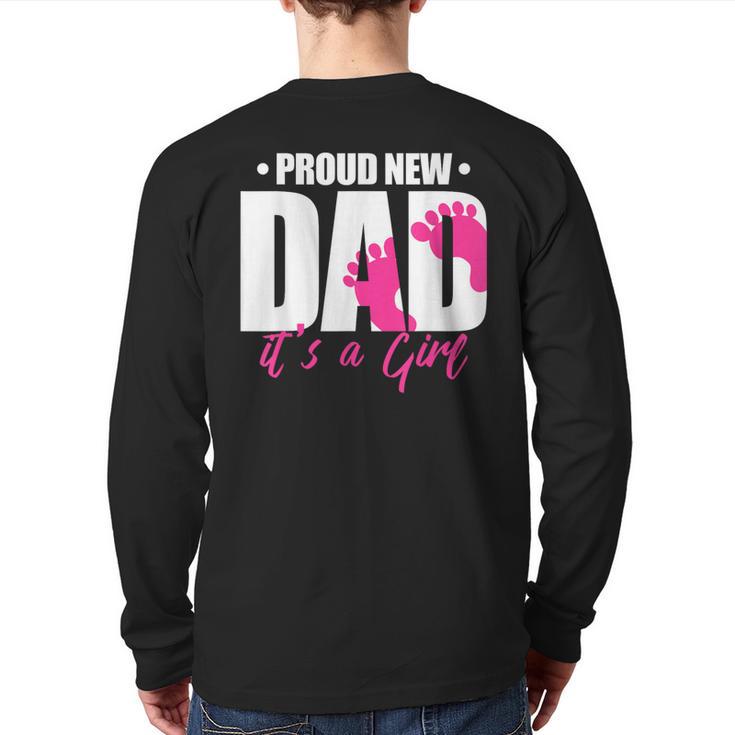 Cool Parent Apparel Proud New Dad It's A Girl Classic Fit Short Sleeve Crew Neck T-Shirt Small Long Sleeve T-Shirt Back Print